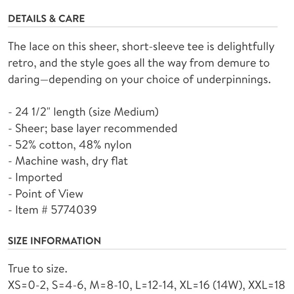 Worn once! Halogen lace top - Picture 8 of 8